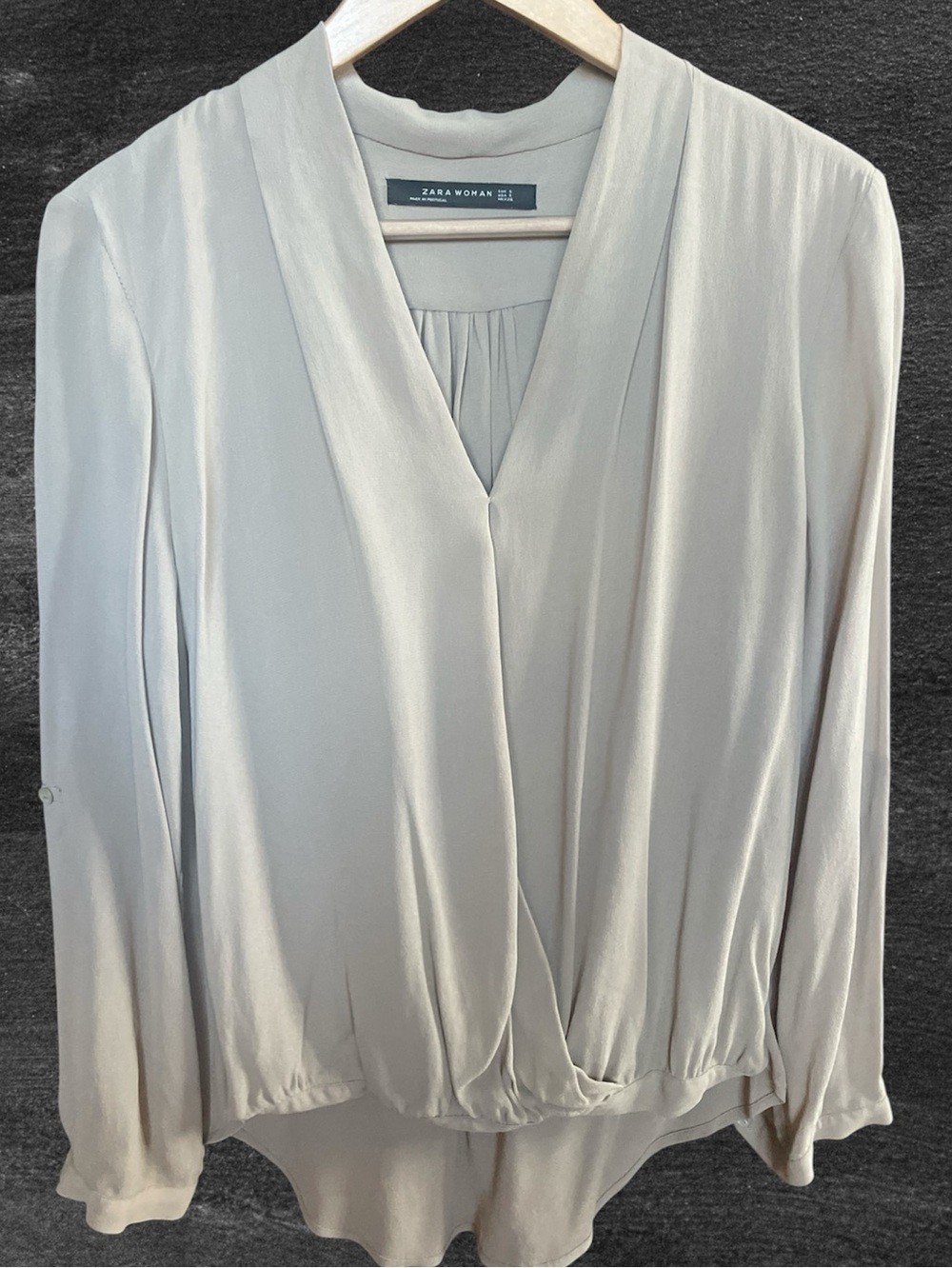Zara V-Neck Draped Blouse